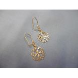 A pair of 18ct gold earrings