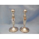 A pair of hm silver candlesticks 1811/12