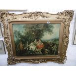 A gilt framed oiliograph,