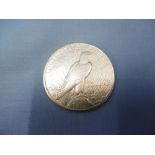 A 1922 silver 'peace' dollar