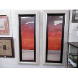 A pair of framed and glazed contemporary pictures,