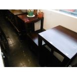 PAIR OF HARDWOOD LAMP TABLE AND A COFFEE TABLE