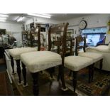 A SET OF FOUR 19TH CENTURY REGENCY PERIOD MAHOGANY DINING CHAIRS