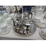 A quantity of assorted silver plated ware including Elkington