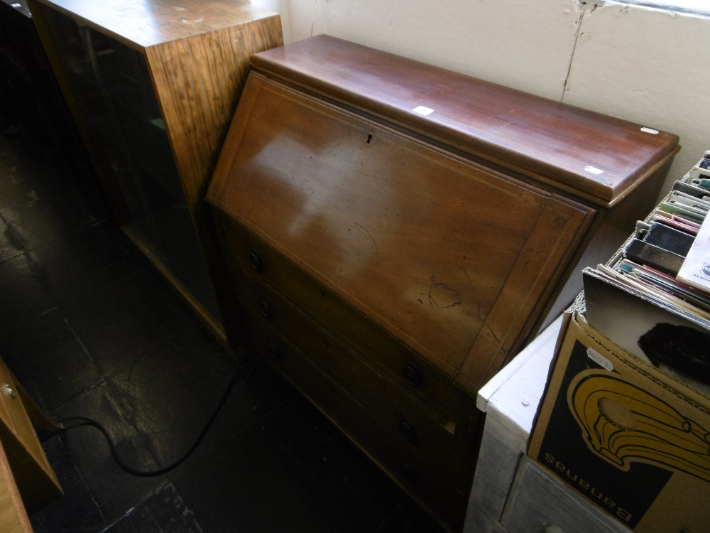 EDWARDIAN INLAID MAHOGANY BUREAU