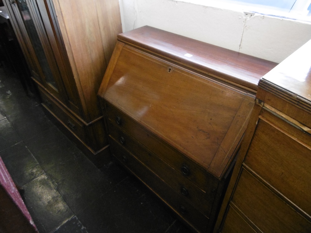 EDWARDIAN INLAID MAHOGANY BUREAU - Bild 10 aus 10