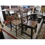 Five assorted 19th century chairs