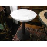 A marble top table