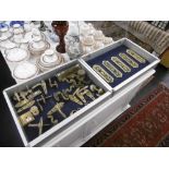 A quantity of brass door furniture & fittings