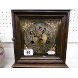 An oak cased 19th century/ early 20th century bracket clock,