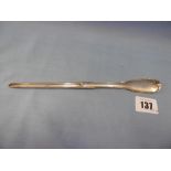 A 19th century continental silver marrow scoop