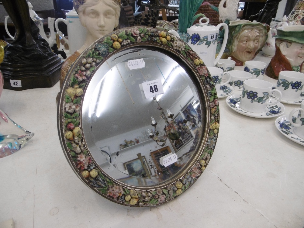 A vintage Barbola mirror