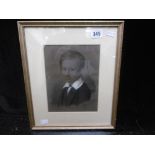 A framed Victorian charcoal and chalk study of a boy signed Morosini RA with information on reverse