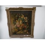 A gilt framed oil still life width 63cm height 75cm