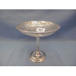 A hallmarked silver tazza,