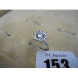 An 18ct white gold diamond solitaire ring total carat weight 1ct with anchor certificate report,