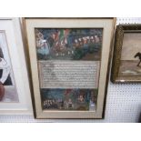 A pair of framed and glazed Thai pictures