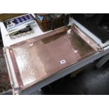 A copper Newryn school tray