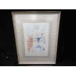 A framed Dali picture width 54cm height 69cm