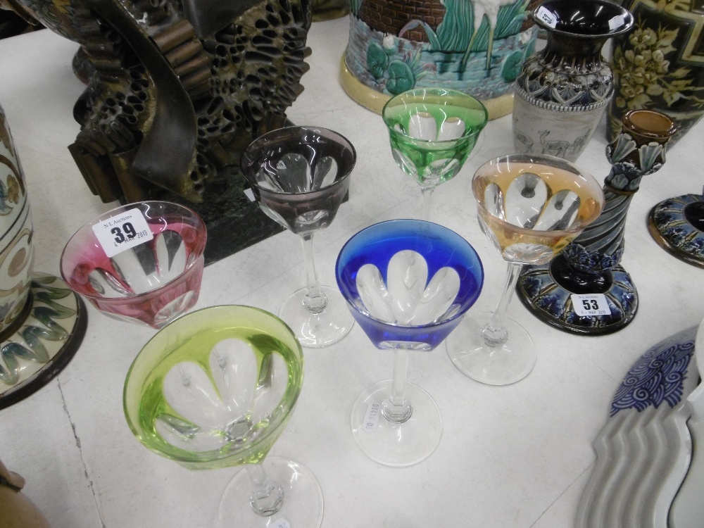 A fine quality set of six Moser Bohemian crystal, - Image 2 of 2