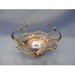 A hallmarked silver basket,