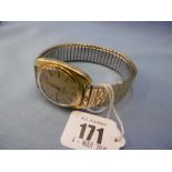 An 18ct vintage Bulova tuning fork watch,