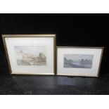 Two framed and glazed watercolours landscapes