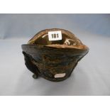 An antique Chinese horn bowl, 11cms approx.