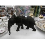 A decorative carved elephant