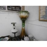 A MID VICTORIAN JARDINIERE AND STAND A/F