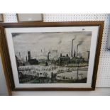 A framed LS Lowry print