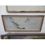 A framed oriental picture