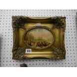 A gilt framed oiliograph