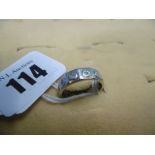 A 9ct gold & diamond band ring size M