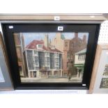 A framed oil on canvas 'The old bunsho' Brighton, signed A.