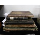 Five 19th century bound books, in poor condition, including; The comic history of Rome,