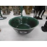 A oriental green glazed bowl,