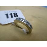 An 18ct gold & diamond ring size J 1/2