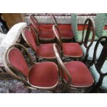 A set of bent wood chairs