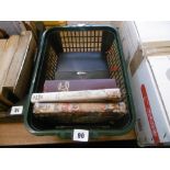 A cased set and a quantity of books