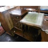 A nest of three tables plus four drawer chest,