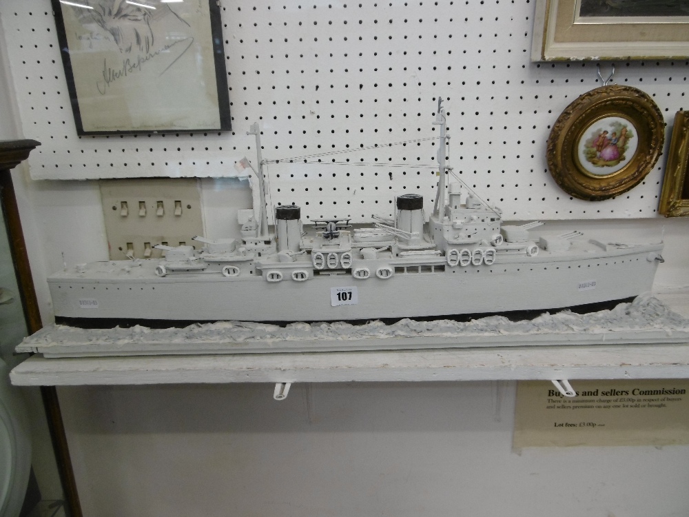 A hand built model of HMS Manchester