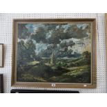 An oil on board, painted on both sides, by GC Hobbs,