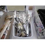 A quantity of silver plated flatware