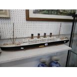 A hand built model of RMS Titanic