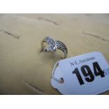 A 9ct gold and diamond dress ring,