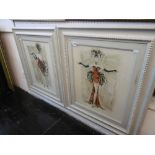 A pair of framed pictures of Show girls