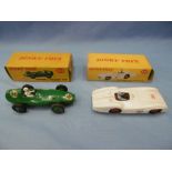 A boxed Dinky toys 237 Mercedes Benz and 239 Vanwell, both in good condition,