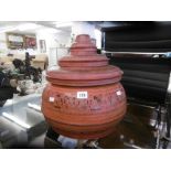 An antique Burmese circular box