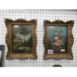 Two gilt framed miniature pictures